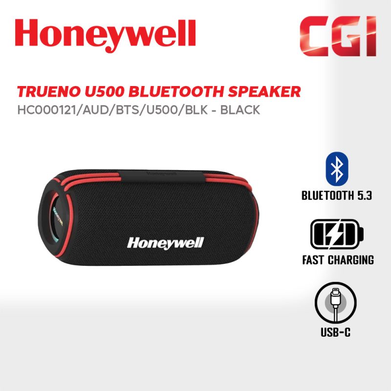 Honeywell Trueno U500 Bluetooth Speaker - HC000121/AUD/BTS/U500/BLK
