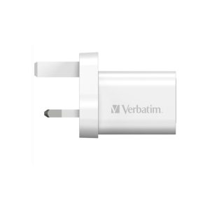 38be747f6b8f1bd7f338b79f931282b6.jpeg Verbatim 66791 2 Port 33W PD & QC 3.0 GaN Charger - White