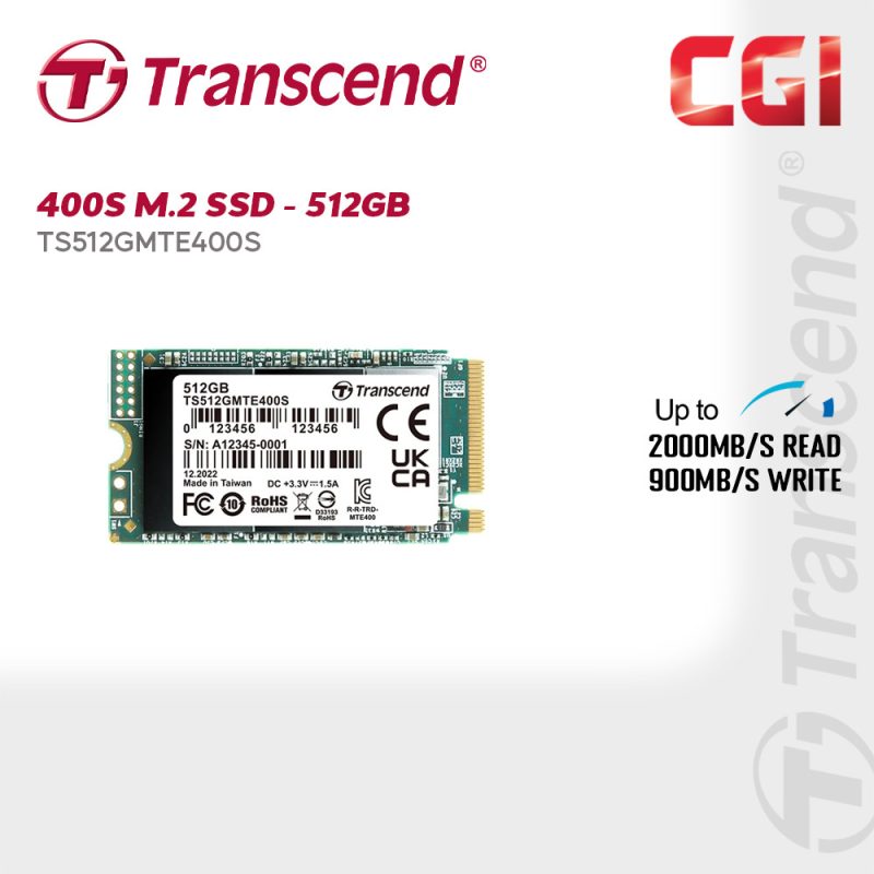 Transcend 512GB MTE400S NVMe PCIe Gen3 x4 SSD - TS512GMTE400S