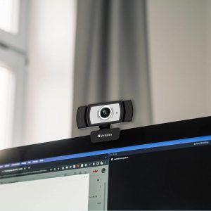 39c45da39090270f65d6196aa31784c8.jpeg Verbatim 66614 Webcam Full HD 1080P with Built-in Microphone - Black/Silver