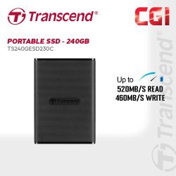 3b1b948dc21d765e778359b30144f02a.jpeg Transcend Portable SSD USB3.1 Gen2 ESD230C (TS240GESD230C) - 240GB