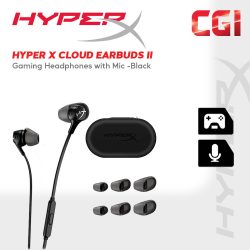 HyperX Cloud Earbuds II Gaming Headphones II with Mic -Black (70N24AA)