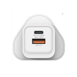 3dfd7a9bd545497846573fcc56d53742.jpeg Verbatim 66791 2 Port 33W PD & QC 3.0 GaN Charger - White