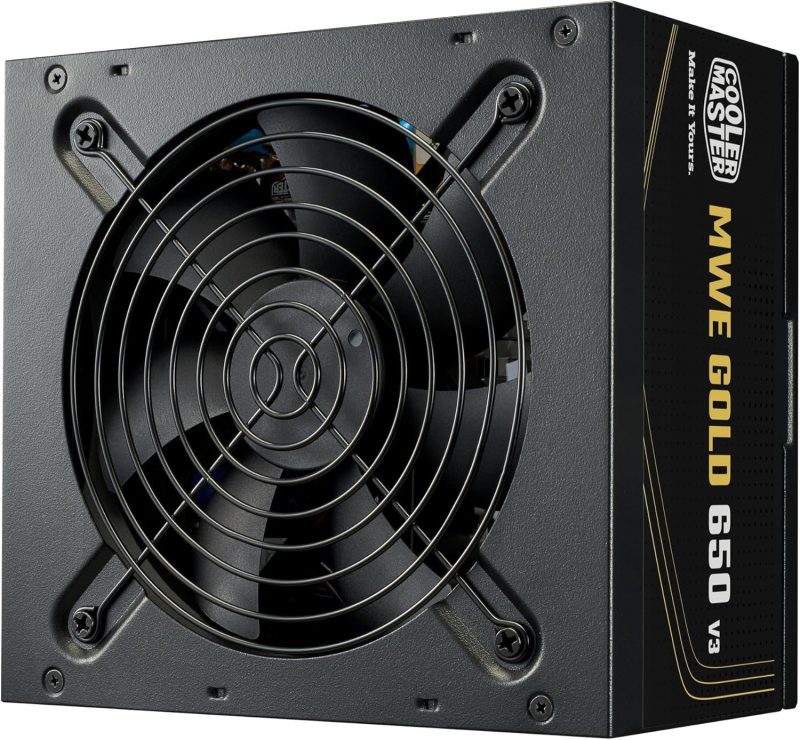 Cooler Master MWE Gold 650W V3 ATX 3.1 Non-Modular PSU - MPE-6502-ACAG-3BUK