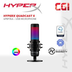 HyperX QuadCast S RGB Lighting USB Condenser Gaming & Streaming Microphone For PC, PS4, Mac (HMIQ1S-XX-RG/G)