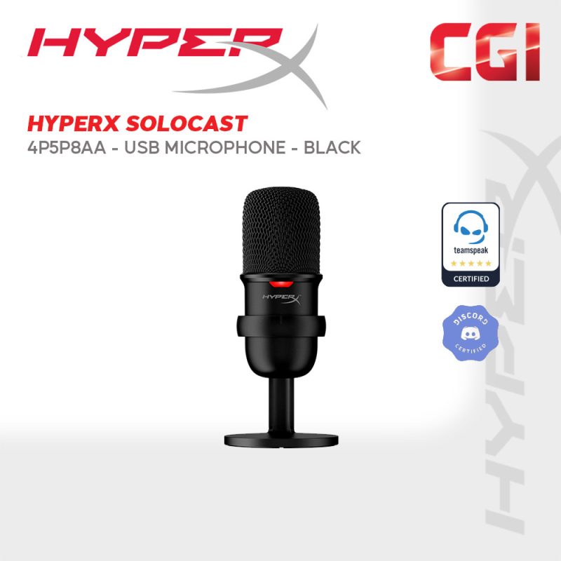 HyperX SoloCast USB Gaming Microphone For PC, PS4, MAC (HMIS1X-XX-BK/G)
