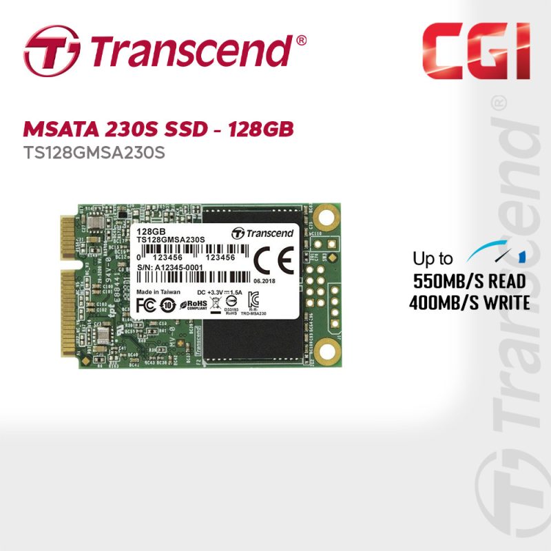 466a44b3785b7032315561db6f98ee55.jpeg Transcend 128GB SATA III 6Gb/s 3D NAND DDR3 DRAM 230S mSATA SSD - TS128GMSA230S