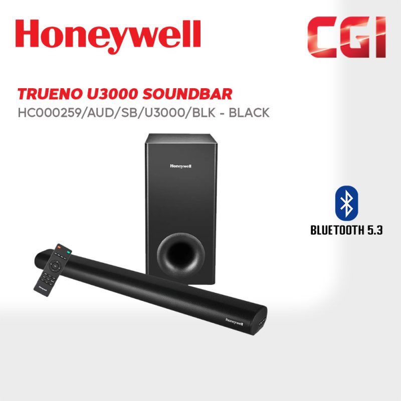 Honeywell Trueno U3000 Soundbar - HC000259/AUD/SB/U3000/BLK
