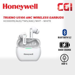 Honeywell Trueno U5100 Truly Wireless ANC Earbuds (White) - HC000315/AUD/TWS/ANC/WHT