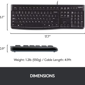 Logitech K120 Corded Plug-n-Play USB Keyboard