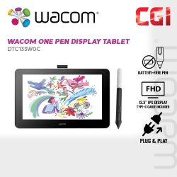 Wacom One 13.3" DTC133W0C FHD interactive Pen Display Tablet