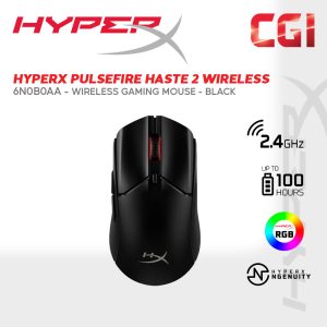 HyperX Pulsefire Haste 2 Wireless Ultra-Lightweight Gaming Mouse - Black (6N0B0AA)