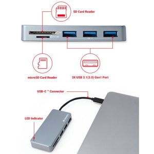 6452d1d6fa7619c8cfb4747fcef12584.jpeg Verbatim 65679 5-in-1 USB-C 3.1 & Card Reader Hub - Grey