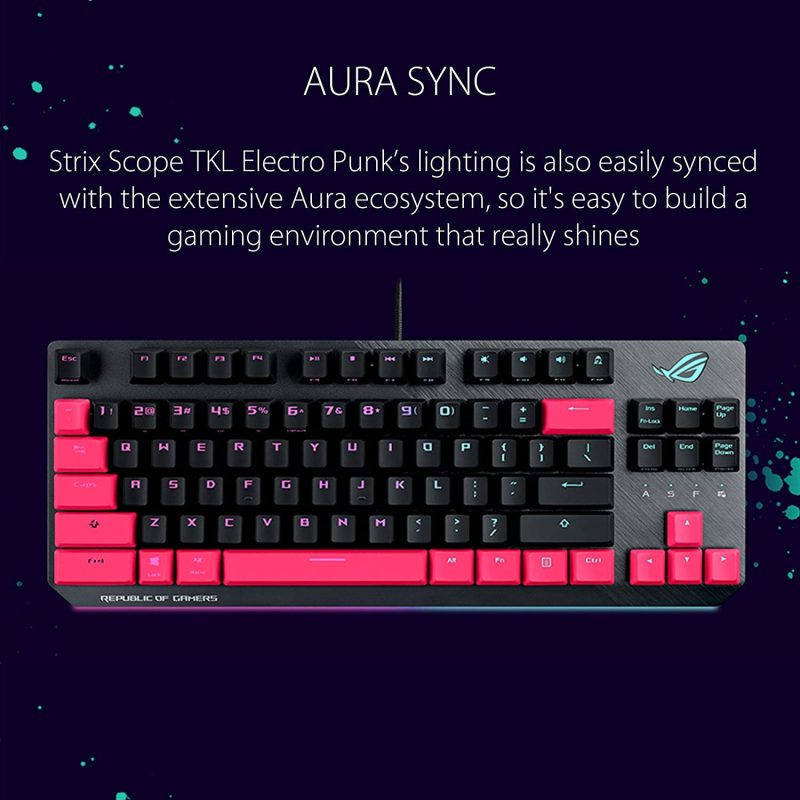 Asus ROG Strix Scope TKL Electro Punk Keyboard (90MP01V0-BKUA00)