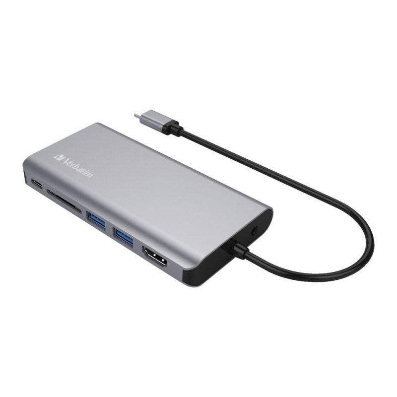 68be1b64e10f351605a72dd22b5c0840.jpeg Verbatim 66148 8-in1 Type-C Portable Dock with 100W PD Charging - Grey