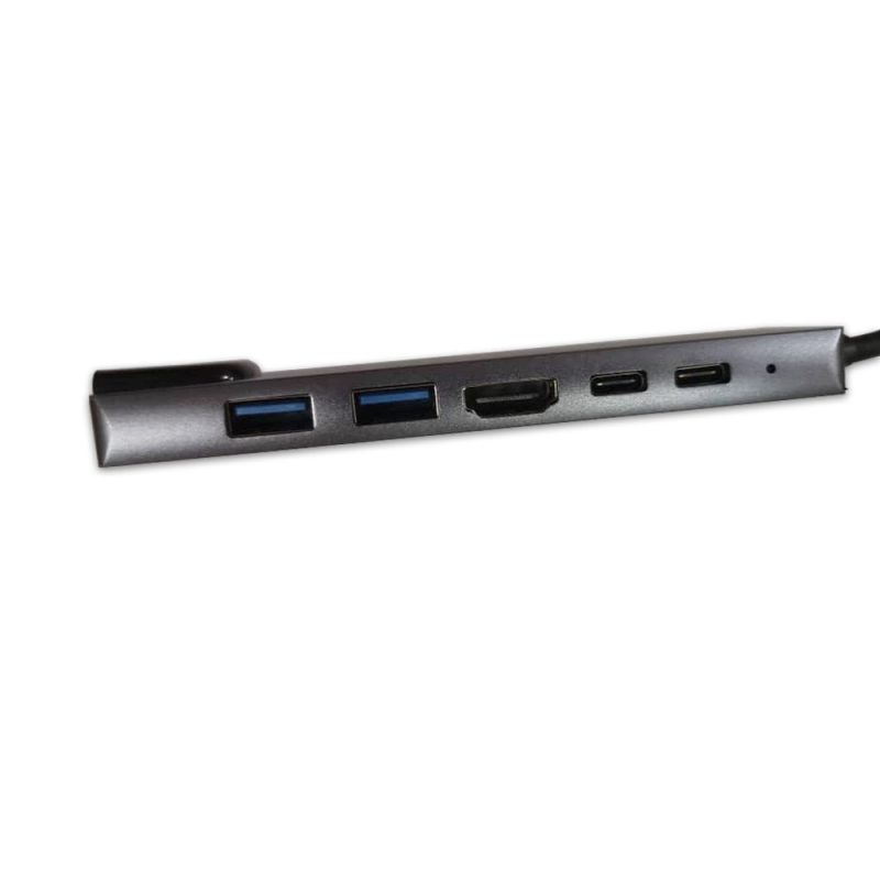 Type C 6 in 1 USB C Hub 4K HDMI RJ45 Adapter Dongle USB 3.0 Port(USB C-HDTV Multifunction Adapter)