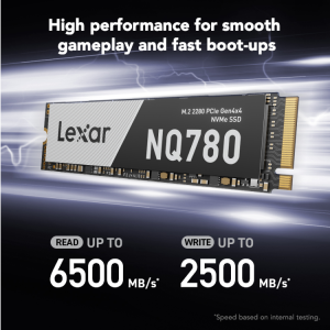 Lexar 1TB NQ780 M.2.2280 PCIe Gen 4x4 NVMe SSD - LNQ780X001T