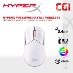 HyperX Pulsefire Haste 2 Wireless Ultra-Lightweight Gaming Mouse - White (6N0A9AA)