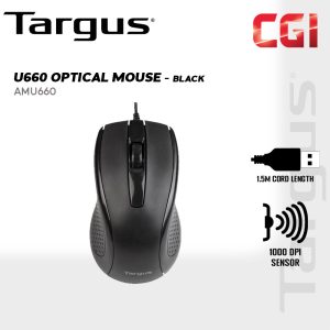 Targus AMU660 U660 Optical Mouse - Black