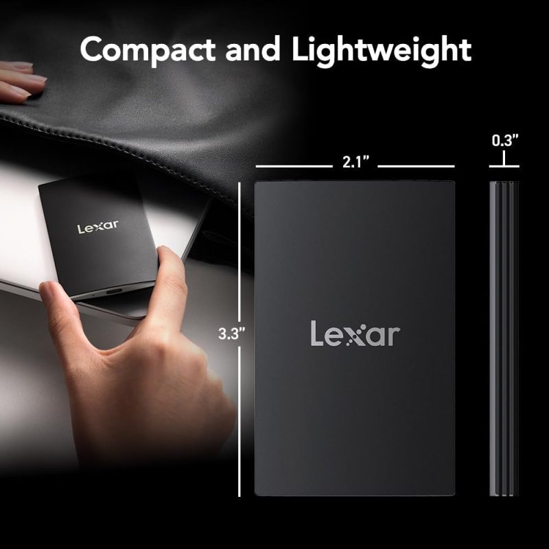 Lexar 2TB SL500 2000MB/s USB 3.2 Compact Portable SSD - LSL500X002T-RNBNG