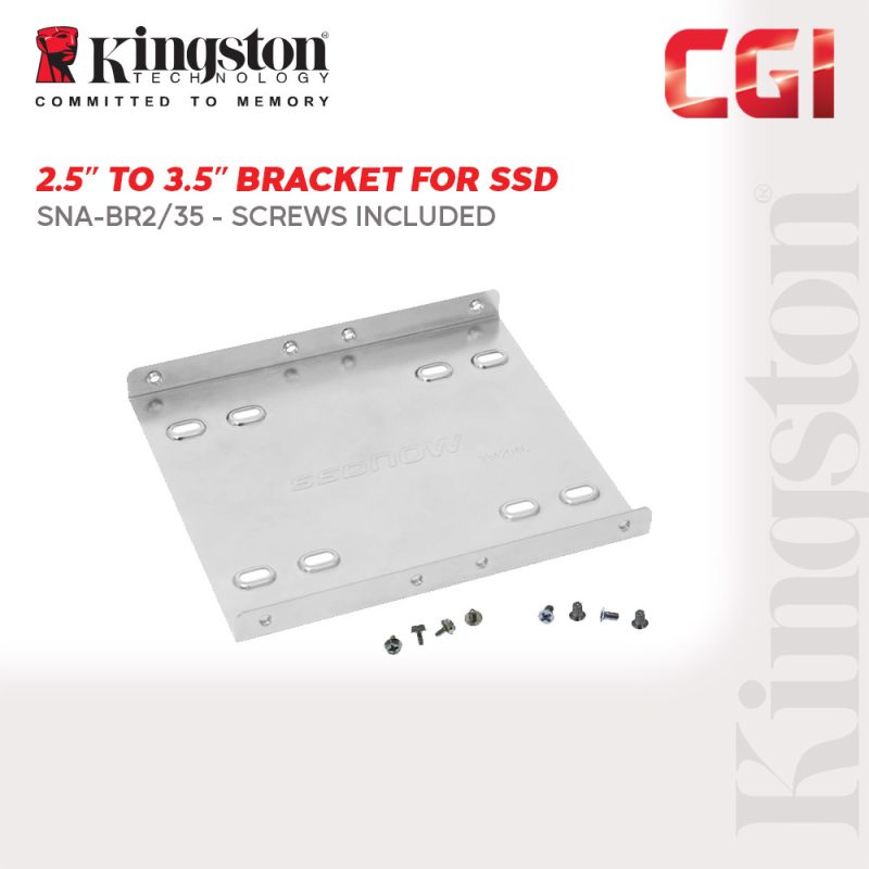 Kingston Accessory 2.5" to 3.5" Bracket with Screw For SSD - SNA-BR2/35