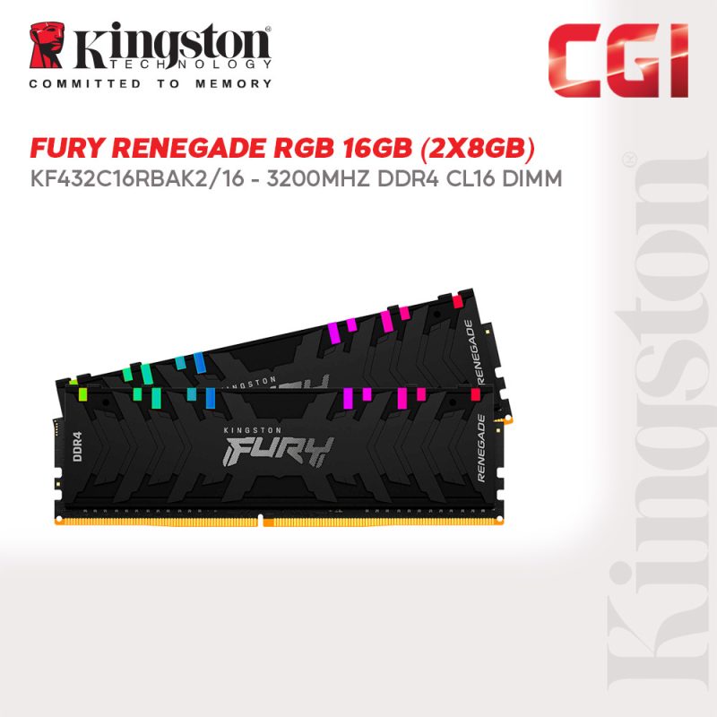 Kingston FURY 16GB 3200MHz DDR4 CL16 288-Pin DIMM (KF432C16RBAK2/16)