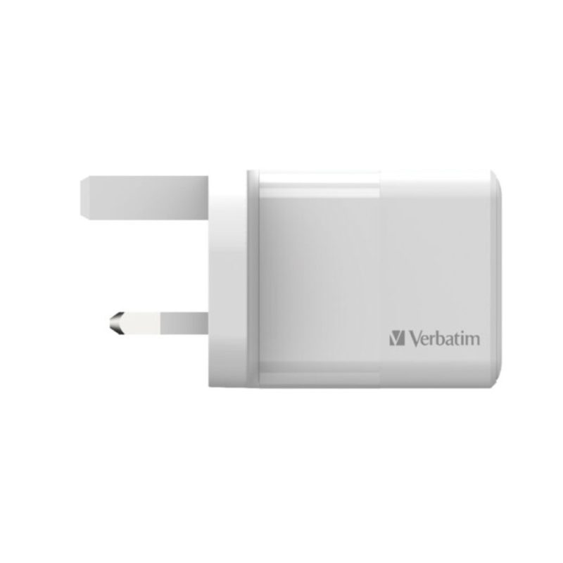 a6a5334676be19ab20cecdd3e79a6c90.jpeg Verbatim 66633 2 Port 20W PD & QC 3.0 USB Charger - White