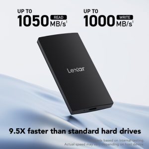 Lexar SL300 1TB 1000MB/s USB 3.2 Sleek and Slim Portable SSD - LSL300001T-RNBNG