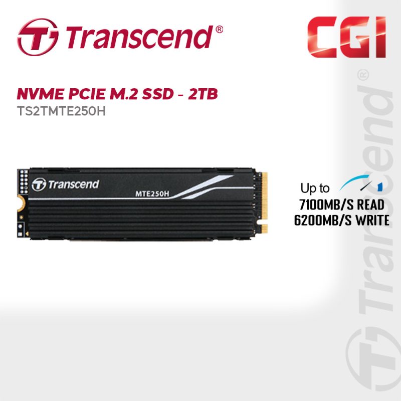 Transcend 2TB NVMe PCIe Gen4 x4 3D NAND SSD - TS2TMTE250H