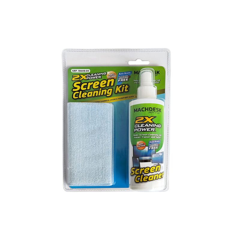 MachDesk Safe To Go Screen Cleaning Kit 240ml with Microfiber Cloth