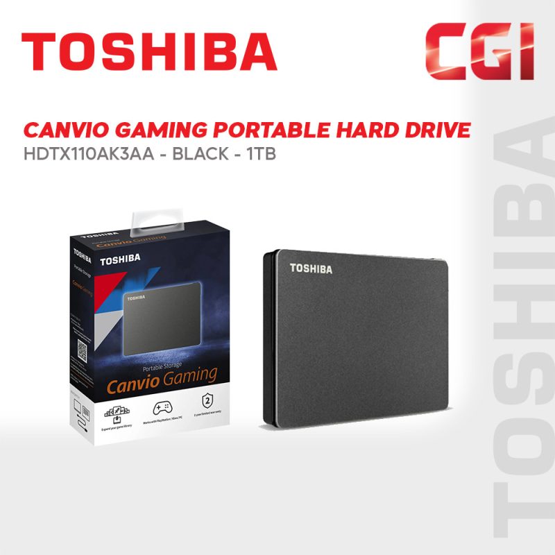 Toshiba Canvio Gaming USB 3.0 Portable Hard Drive - Sliver (1TB) HDTX110AK3AA