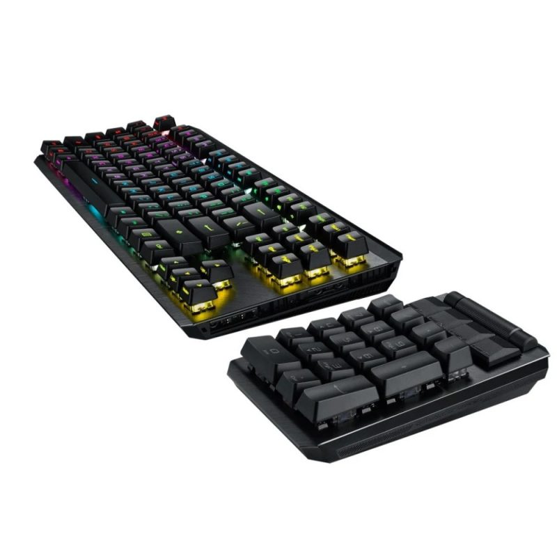 Asus ROG Claymore II  Gaming Mechanical Keyboard with Detachable Numpad- Red Switches (90MP01W0-BKUA00)