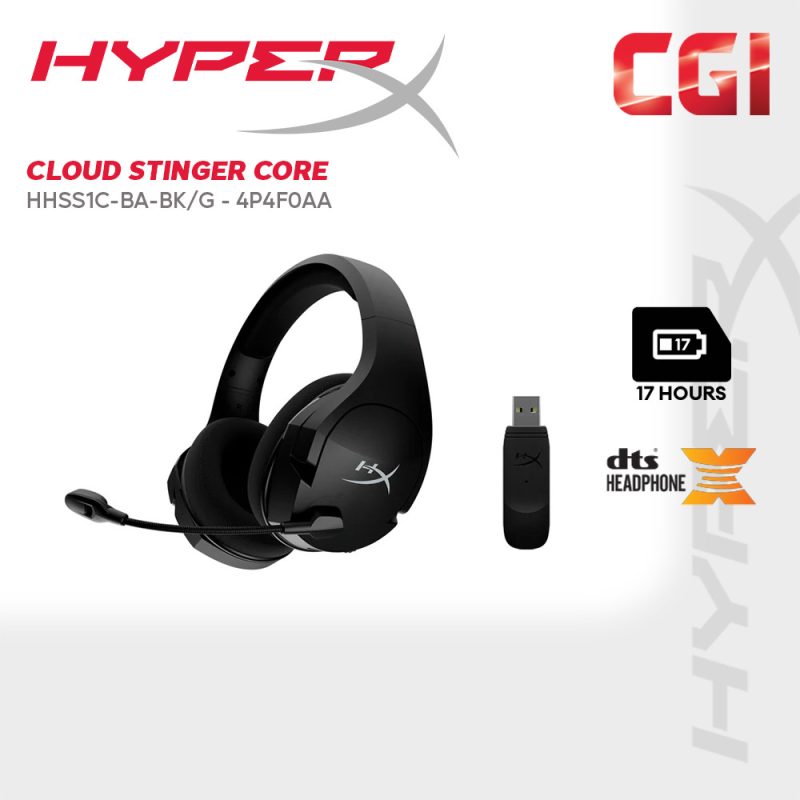 HyperX Cloud Stinger Core Wireless DTS Gaming Headset - 4P4F0AA (HHSS1C-BA-BK/G)