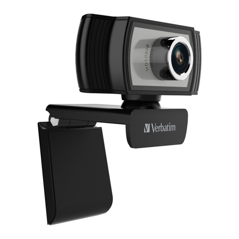 c5b8d535271bacd17fd0af5d5e032336.jpeg Verbatim 66614 Webcam Full HD 1080P with Built-in Microphone - Black/Silver