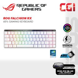 Asus M603 Blue Switch ROG Falchion RX Low Profile 65% Compact SpeedNova Wireless Tri-Mode Gaming Keyboard
