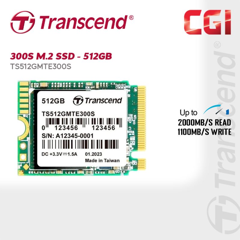 Transcend 512GB MTE300S NVMe PCIe Gen3 x4 SSD - TS512GMTE300S