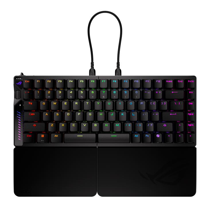 Aaus ROG Falcata M703 Tri-Mode 75% Split Design  ROG HFX V2 Magnetic Switch SpeedNova 8K Wireless Gaming Keyboard