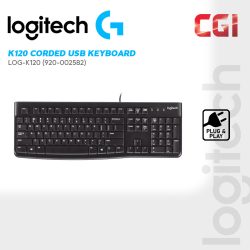 Logitech K120 Corded Plug-n-Play USB Keyboard