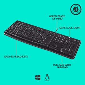 Logitech K120 Corded Plug-n-Play USB Keyboard