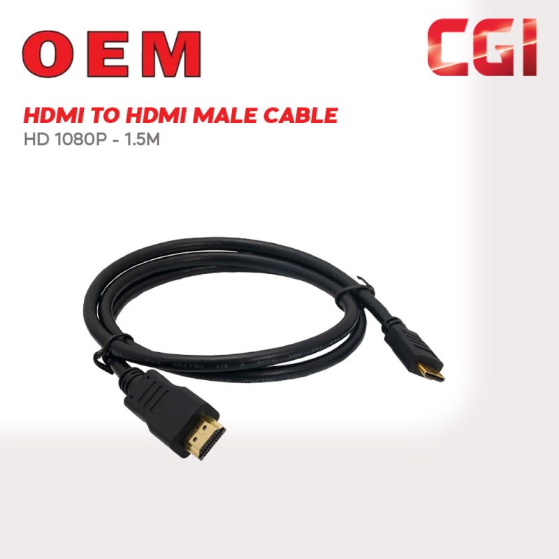 HDMI to HDMI Male Cable HD 1080P - 1.5M