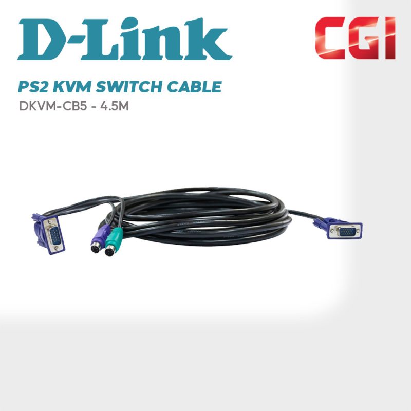 D-Link DKVM-CB5 4.5 PS2 KVM Switch Cable