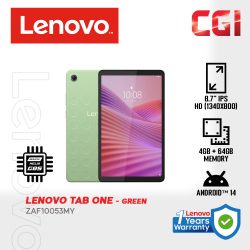 Lenovo 8.7" Tab One ZAF10053MY G85|4GB|64GB|4G LTE|8.7" IPS HD|Android 14|Green Touch Screen Tab with Folio Case