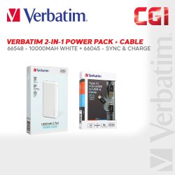 dd5ae13fc7cc36043d2c7f95567ff2e2.jpeg Vertabim 66548 10000mAh Power Pack Dual Input/Output (White) + 66045 120cm Sync & Charge 2-in-1 Metallic Cable Combo