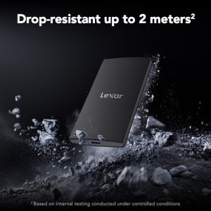 Lexar SL300 2TB 1000MB/s USB 3.2 Sleek and Slim Portable SSD - LSL300002T-RNBNG