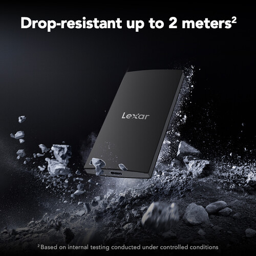 Lexar SL300 2TB 1000MB/s USB 3.2 Sleek and Slim Portable SSD - LSL300002T-RNBNG
