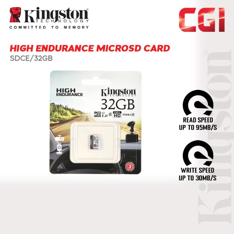 Kingston 32GB High Endurance microSD Card - SDCE/32GB