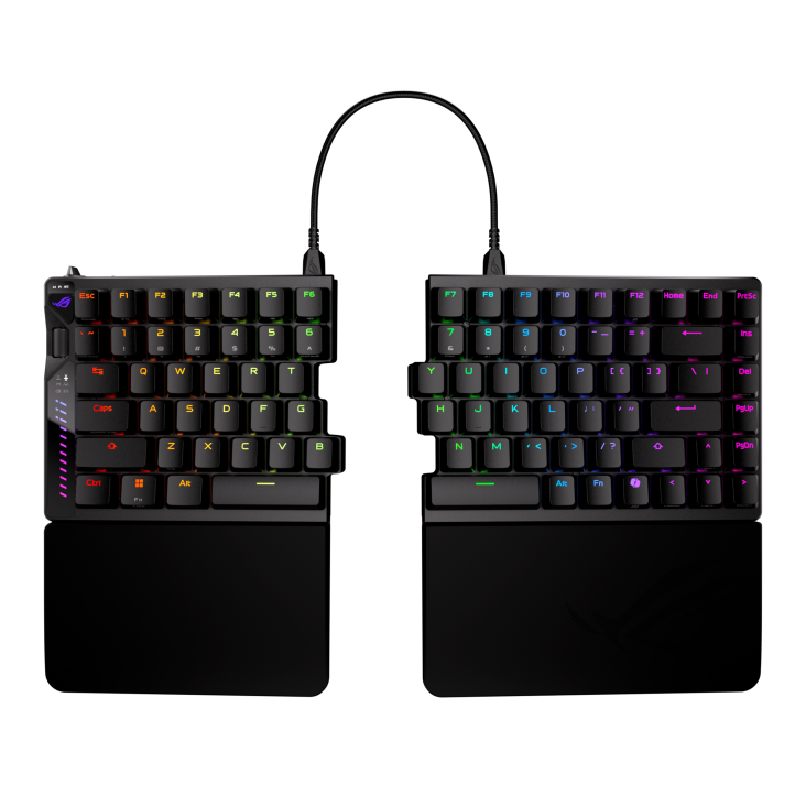 Aaus ROG Falcata M703 Tri-Mode 75% Split Design  ROG HFX V2 Magnetic Switch SpeedNova 8K Wireless Gaming Keyboard