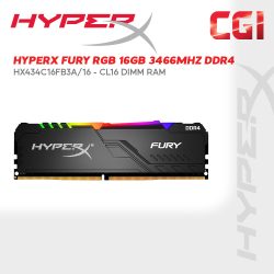 HyperX Fury RGB 16GB 3466MHz DDR4 CL16 DIMM - (HX434C16FB3A/16)
