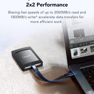Lexar SL500 2TB Portable SSD 2000MB/s with Magnetic Set (Magsafe Compatible) - LSL500M002T-RNBNG