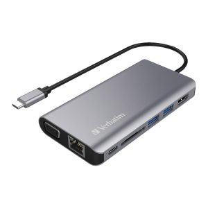 f51399a4a8084a632a20a59ca163aa05.jpeg Verbatim 66148 8-in1 Type-C Portable Dock with 100W PD Charging - Grey